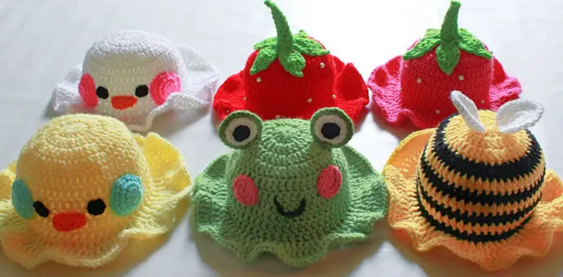 Complimentary Intermediate crochet pattern: Summertime Cuties Bucket Hat Pattern - Simple to follow guide