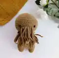 Baby Cthulhu Amigurumi Pattern step 2 - assembly progress