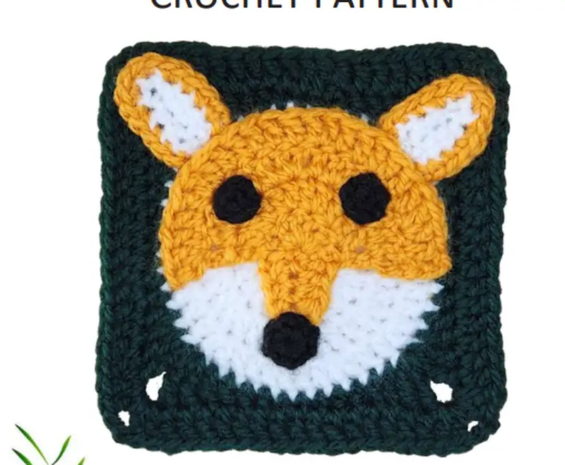 Complimentary Intermediate crochet pattern: Fox Granny Square Pattern - Simple to follow guide