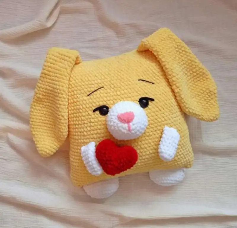 Complimentary Intermediate crochet pattern: Bunny Pillow Crochet Pattern - Simple to follow guide