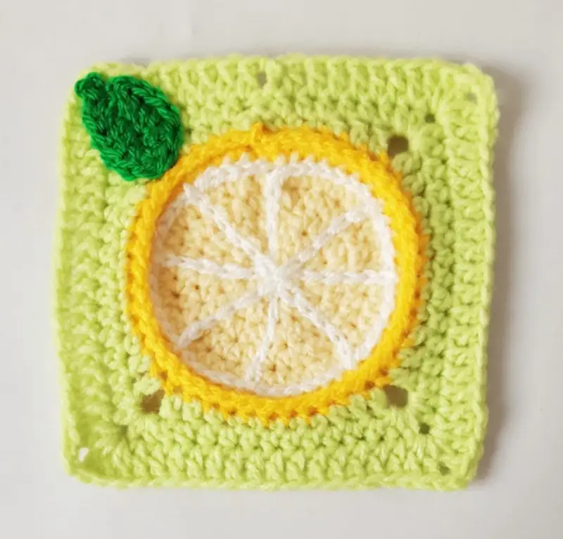 Complimentary Intermediate crochet pattern: Lemon Granny Square Crochet Pattern - Simple to follow guide