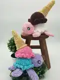 Ice Cream Turtle Amigurumi Pattern step 3 - details and accessories