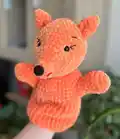 Fox Hand Puppet Amigurumi Pattern step 4 - final assembly and finishing