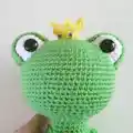 Frog Prince Amigurumi Pattern step 3 - details and accessories