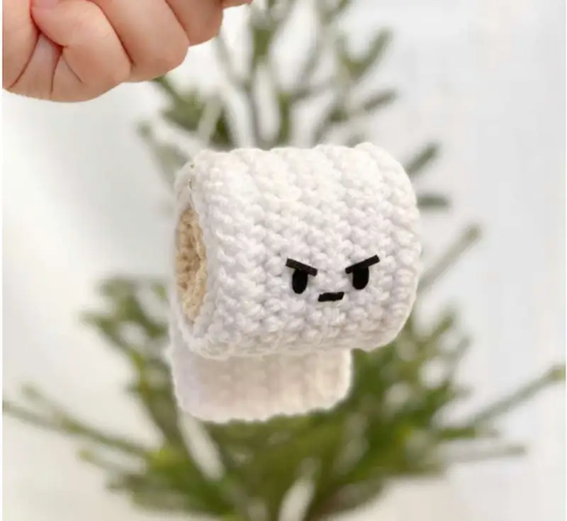 Complimentary Beginner Friendly crochet pattern: Angry Toilet Paper Amigurumi Pattern - Simple to follow guide