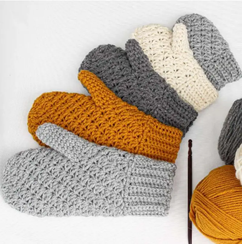 Complimentary Intermediate crochet pattern: Willow Mittens Crochet Pattern - Simple to follow guide