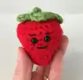 Stanley the Strawberry Amigurumi Pattern step 3 - details and accessories