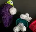 Among Us Crewmate Amigurumi Pattern step 3 - details and accessories