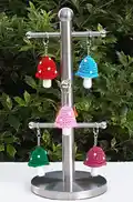 Toadstool Keychain Amigurumi Pattern step 4 - final assembly and finishing