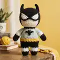 Mini Batman Amigurumi Pattern step 3 - details and accessories