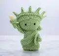 Lady Liberty Amigurumi Pattern step 1 - construction progress