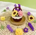 Mini Flower Basket & Flowers Pattern step 1 - construction progress