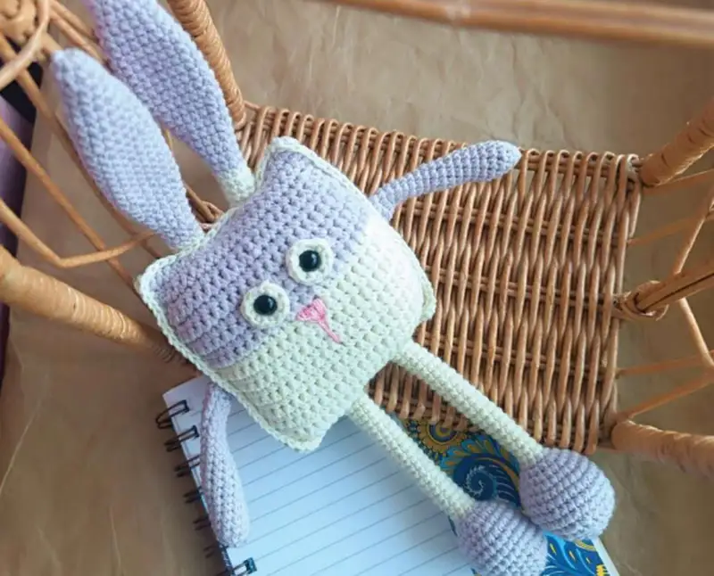 Complimentary Intermediate crochet pattern: Stretchy Tick the Rabbit Amigurumi Pattern - Simple to follow guide