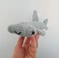 Hammerhead Shark Friend Amigurumi Pattern step 3 - details and accessories