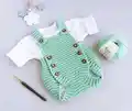 Baby Romper Tiny Tot Pattern step 1 - construction progress