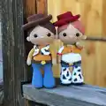 Jessy and Woody Toy Story Amigurumi Pattern step 2 - assembly progress