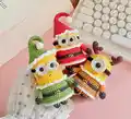 Christmas Minion Amigurumi Pattern step 1 - construction progress