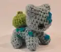 Bulbasaur Amigurumi Pattern step 2 - assembly progress