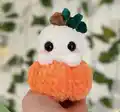 Ghost in Pumpkin Amigurumi Pattern step 4 - final assembly and finishing