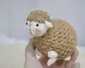 The Little Sheep Amigurumi Pattern step 2 - assembly progress