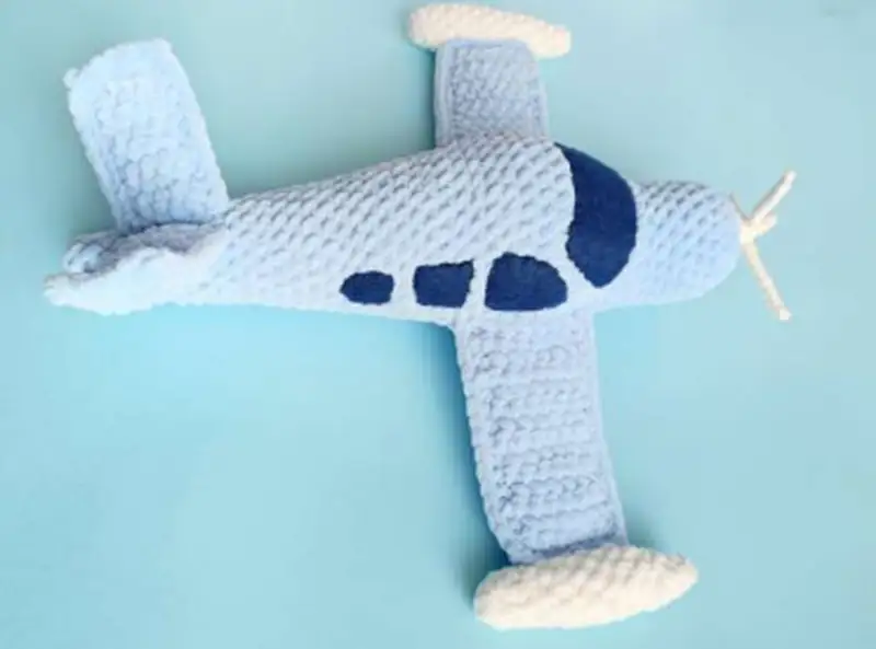 Complimentary Intermediate crochet pattern: Plush Bonanza Beechcraft V-tail Airplane Amigurumi Pattern - Simple to follow guide