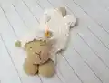 Sheep Security Blanket Lovey Amigurumi Pattern step 1 - construction progress