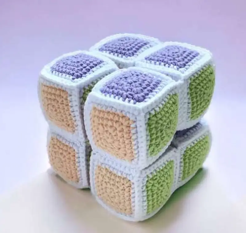 Complimentary Intermediate crochet pattern: Infinity Cube Fidget Toy Crochet Pattern - Simple to follow guide