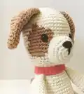 Puppy Chip Amigurumi Pattern step 2 - assembly progress
