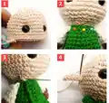 Link Amigurumi Pattern step 2 - assembly progress