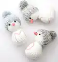 Snowman Friends Amigurumi Pattern step 4 - final assembly and finishing