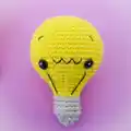 Little Spark Lightbulb Amigurumi Pattern step 2 - assembly progress