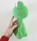 Frog Prince Amigurumi Pattern step 4 - final assembly and finishing