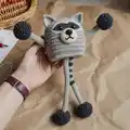 Rac the Raccoon Amigurumi Pattern step 1 - construction progress