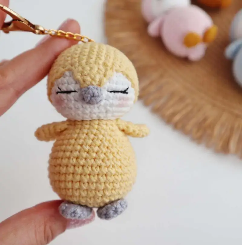 Complimentary Intermediate crochet pattern: Mini Penguin Keychain Amigurumi Pattern - Simple to follow guide