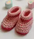 Baby Shoes Ivelle Crochet Pattern step 2 - assembly progress