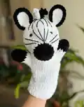 Zebra Hand Puppet Amigurumi Pattern step 3 - details and accessories
