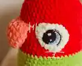 Lovebird and Parrot Amigurumi Pattern step 2 - assembly progress