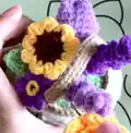Mini Flower Basket & Flowers Pattern step 4 - final assembly and finishing