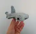 Hammerhead Shark Friend Amigurumi Pattern step 2 - assembly progress