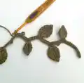 Leaf Garland Crochet Pattern step 1 - construction progress