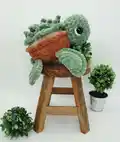 Succulent Turtle Amigurumi Pattern step 1 - construction progress