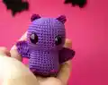 Baby Bat Amigurumi Pattern step 1 - construction progress
