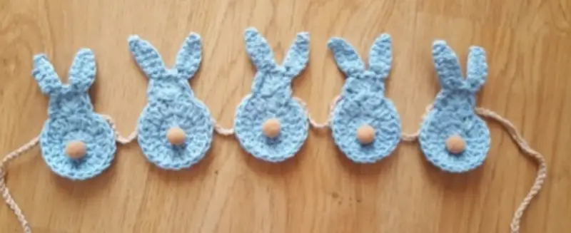 Complimentary Beginner Friendly crochet pattern: Bunny Garland Crochet Pattern - Simple to follow guide