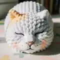 Marshmallow Kittie Amigurumi Pattern step 1 - construction progress