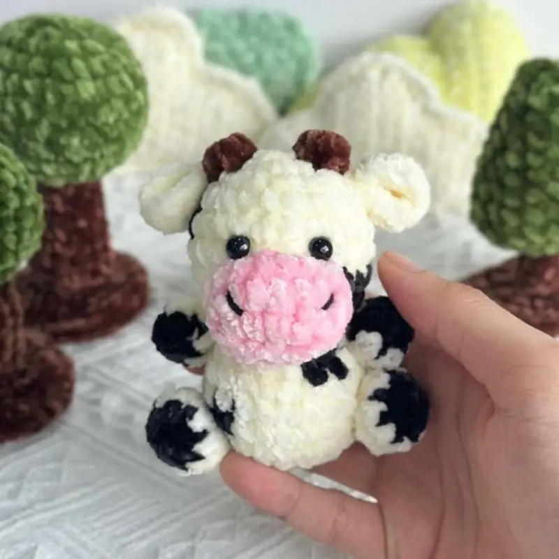 Complimentary Beginner Friendly crochet pattern: Keychain Cow Amigurumi Pattern - Simple to follow guide