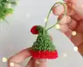 Mini Christmas Hat Amigurumi Pattern step 4 - final assembly and finishing