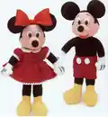 Mickey and Minnie Mouse Dolls Amigurumi Pattern step 2 - assembly progress