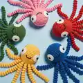 Octopus Comforter Crochet Pattern step 3 - details and accessories