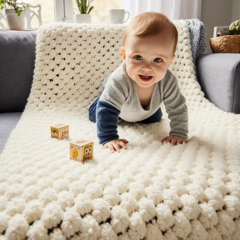 Complimentary Beginner Friendly crochet pattern: EZ Criss-Cross Baby Blanket Pattern - Simple to follow guide