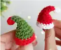 Mini Christmas Hat Amigurumi Pattern step 3 - details and accessories